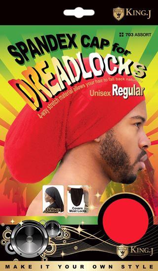 Spandex Cap For Dreadlocks. Black Regular  704