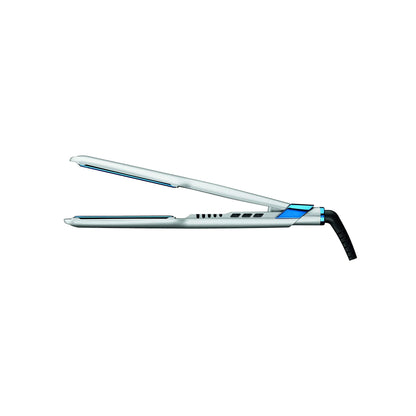 BABYLISS PRO Nano Titanium Special Edition SET. Ultra Thin 1.5" Straightener and 1" Curling Wand Silver/Blue Model