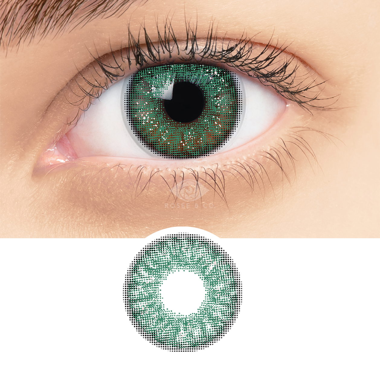 Rosee Color Contact.-Gemstone green