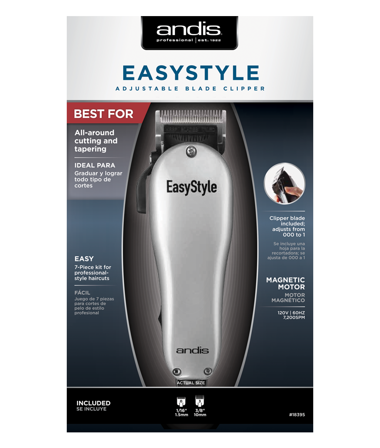 EasyStyle Adjustable Blade Clipper 7 Piece Kit