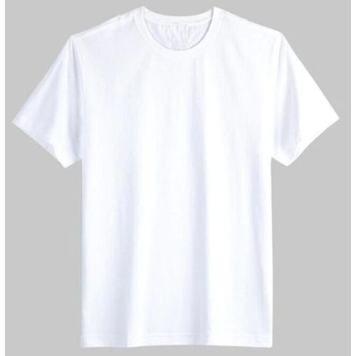 Round neck T-SHIRT. White