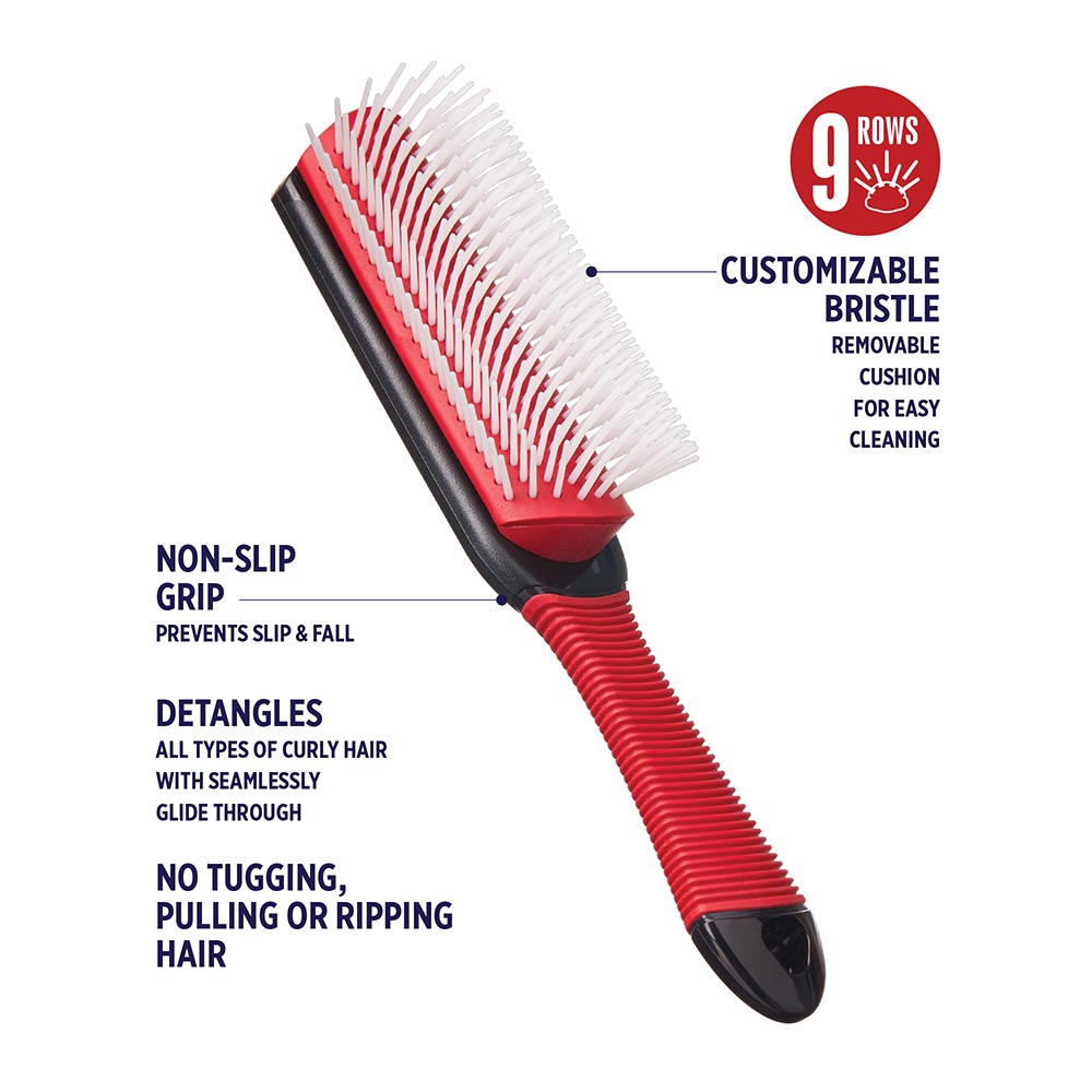 Red by kiss non slip detangling brush. HH45