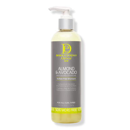 Design Essentials Almond & Avocado Moisturizing & Detangling Sulfate-Free Shampoo 12 oz