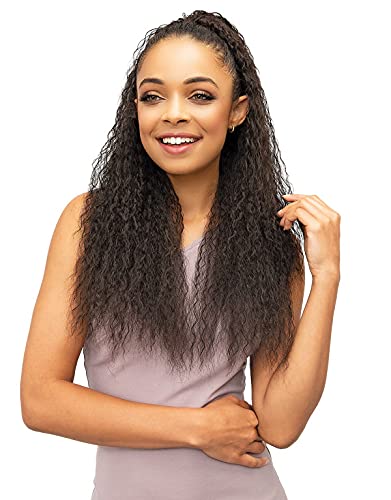 Janet collection drawstring ponytail. BERRY