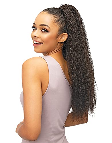 Janet collection drawstring ponytail. BERRY