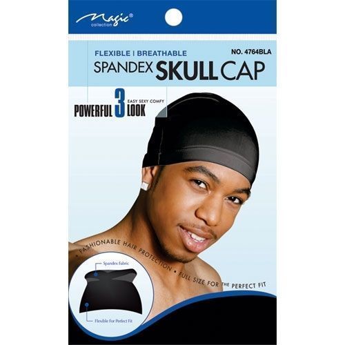 Magic Spandex Skull Cap Black