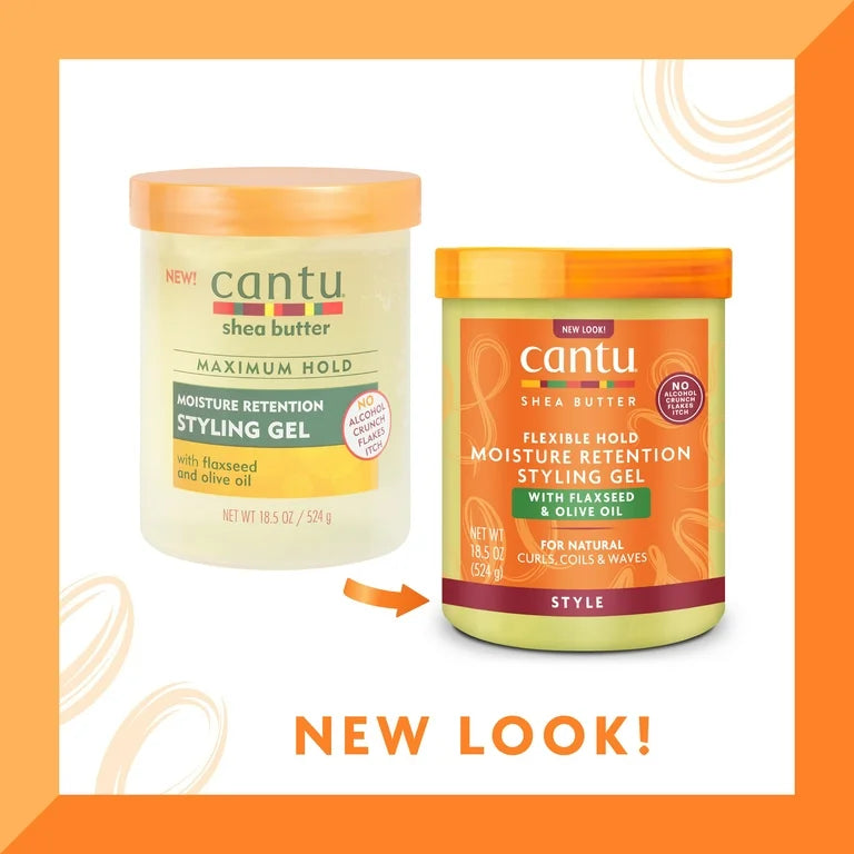 Cantu Shea Butter Moisture Retention Styling Gel with Flaxseed & Olive Oil 18.5oz