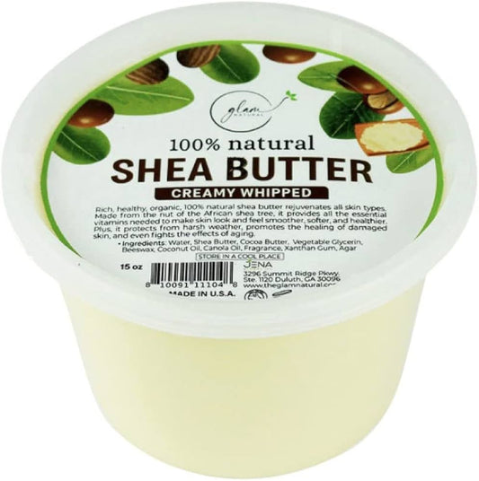 Glam Natural 100% Natural Shea Butter Ivory Solid 16oz