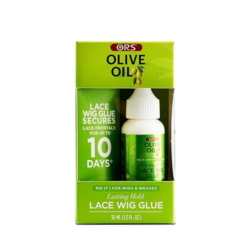 ORS Olive Oil Fix-It Lasting Hold Lace Wig Glue Latex Free & Water Resistant with 10 Day Hold (1.3 oz)