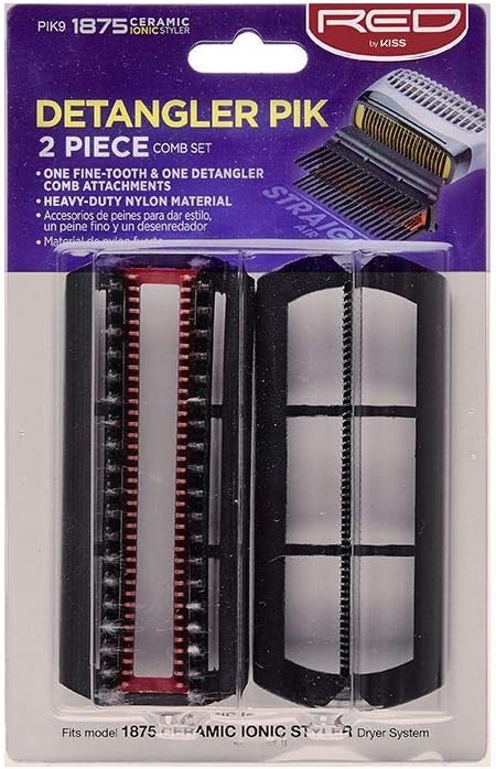 Red by kiss detangler pik 2 piece comb set. PIK9