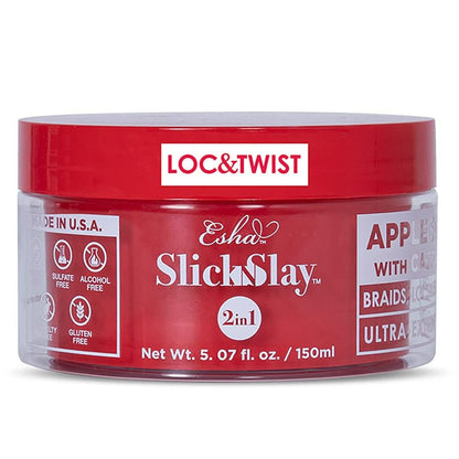 Esha slick slay loc& twist + edge gel. Apple