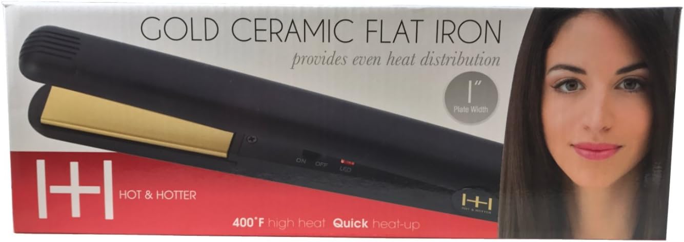 H & H Gold Ceramic Flat Iron  1