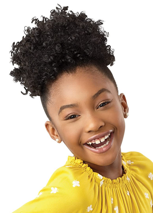 Outre Lil looks drawstring ponytail. Mini coily puff