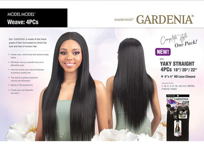 MODELMODEL Weave Gardenia Yaky Straight 4Pcs (18" 20" 22" With 4X4 HD Lace Closure)