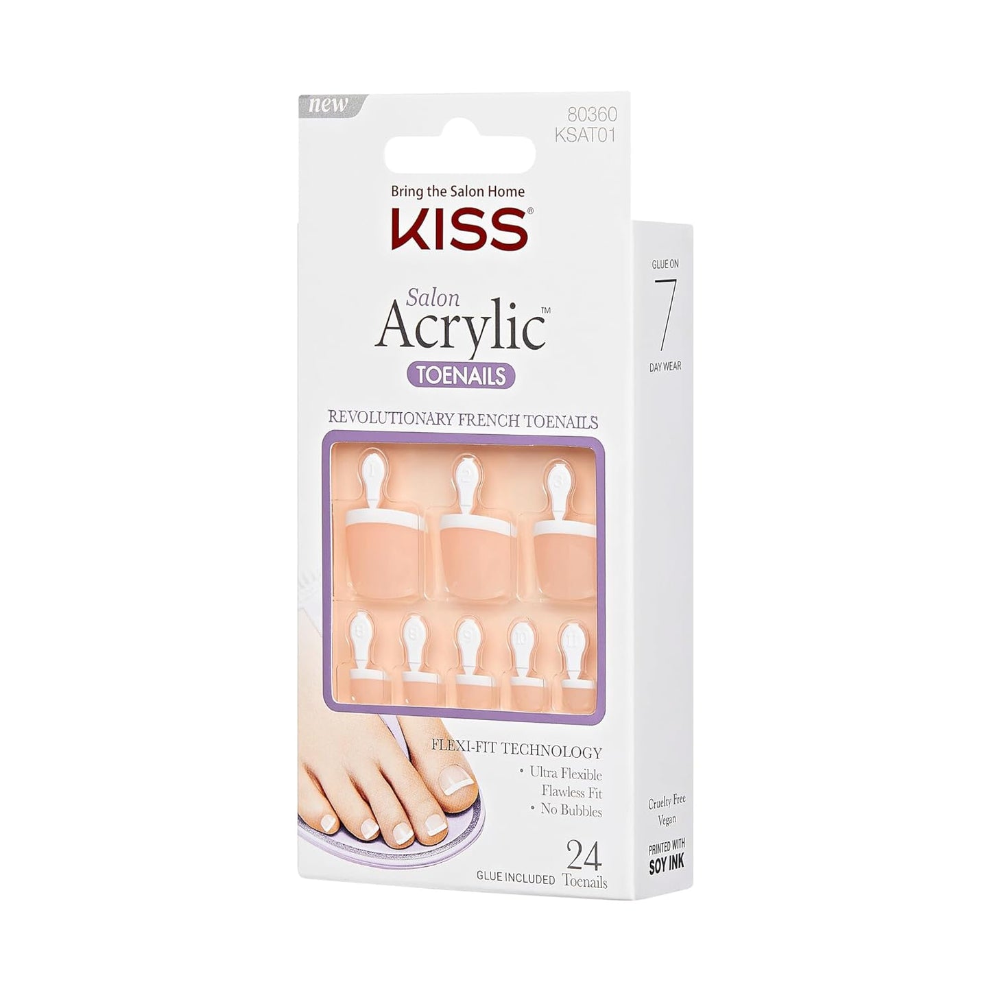 Kiss Acrylic Toenails ksat01