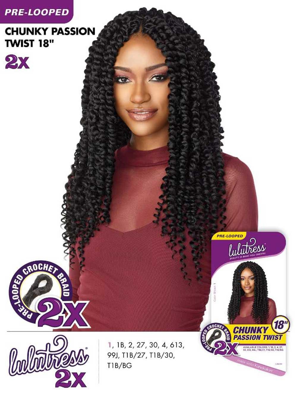 Sensationnel 2x chunky passion twist  18"