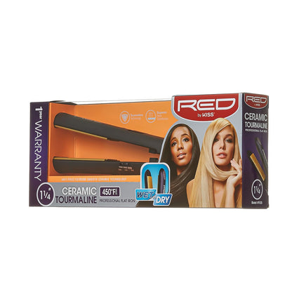 Red by kiss ceramic flat iron. 1 1/4“. FI125