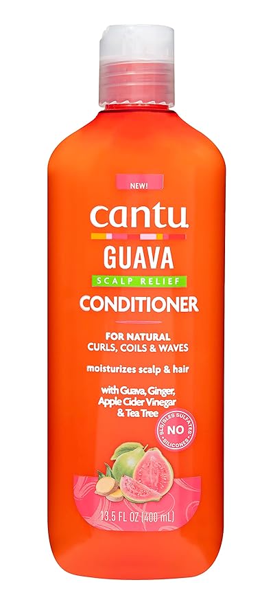 Cantu Guava Scalp Relief Conditioner, for Natural Curls, Coils & Waves, 13.5 fl oz