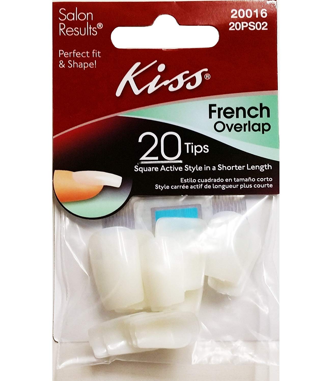 Kiss 20 Tips Salon Nails 20ps02. French overlap