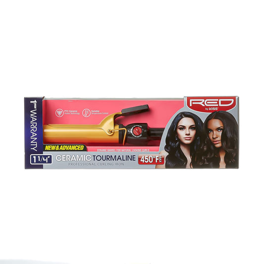 Red by kiss ceramic curling iron. 1 1/4“. CI06N