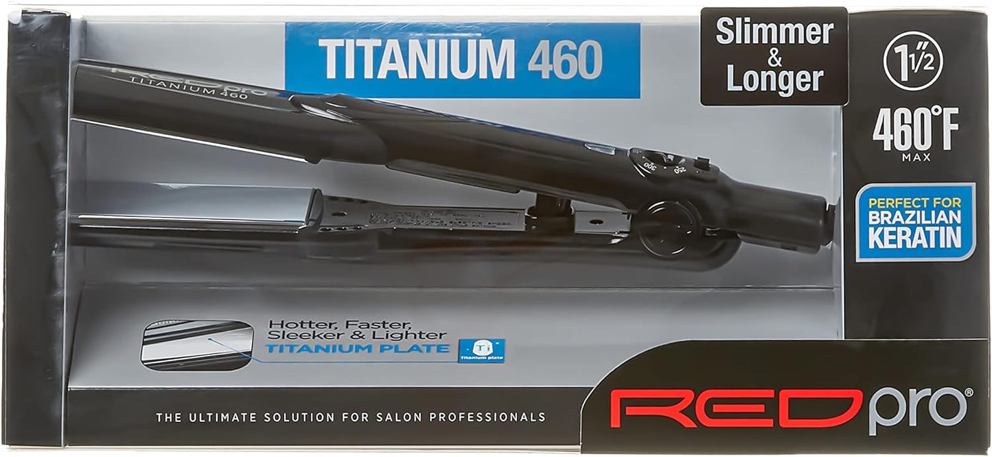 Red pro 11/2“. titanium flat iron. FIP150U