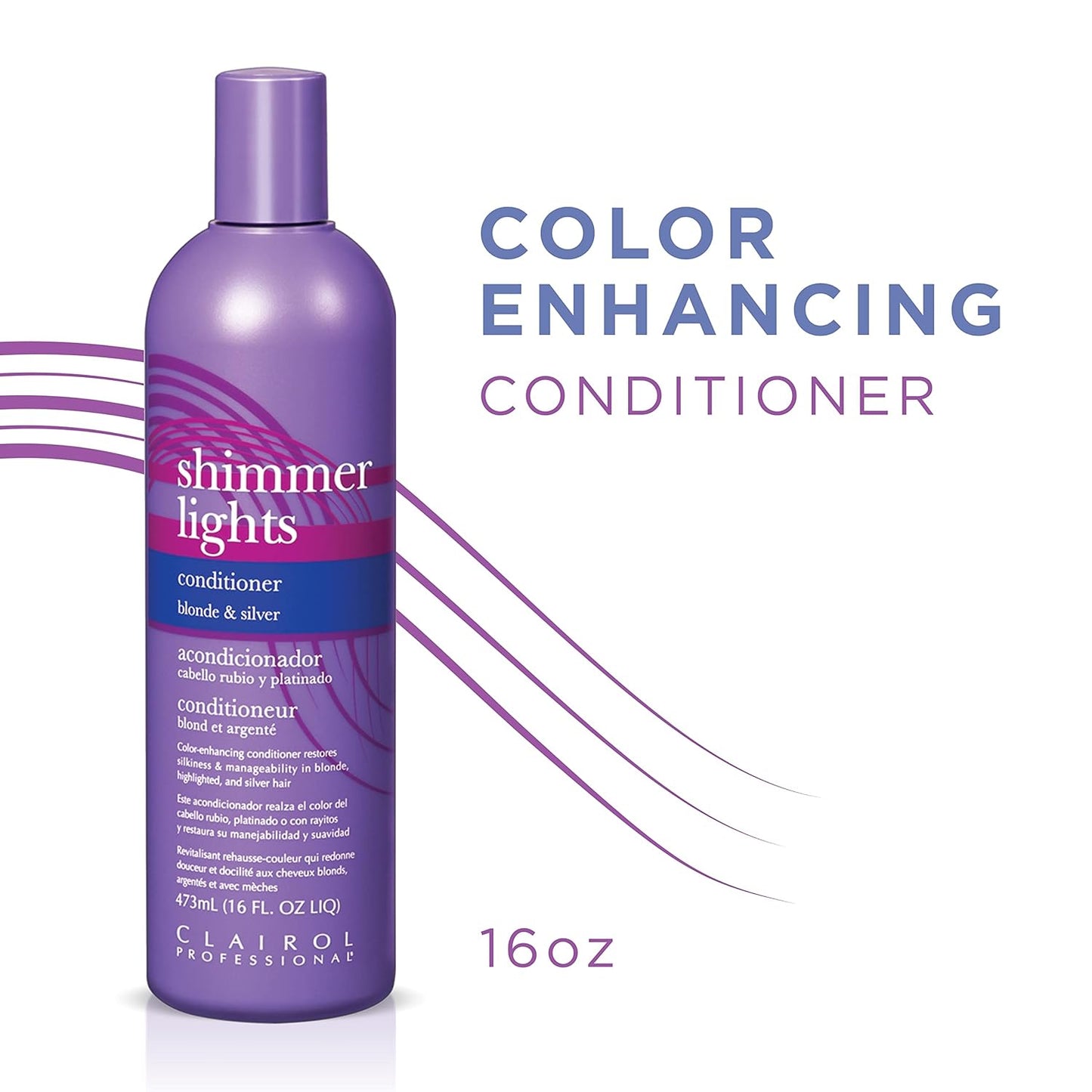 Clairol Professional Shimmer Lights Purple Conditioner, 16 fl. Oz