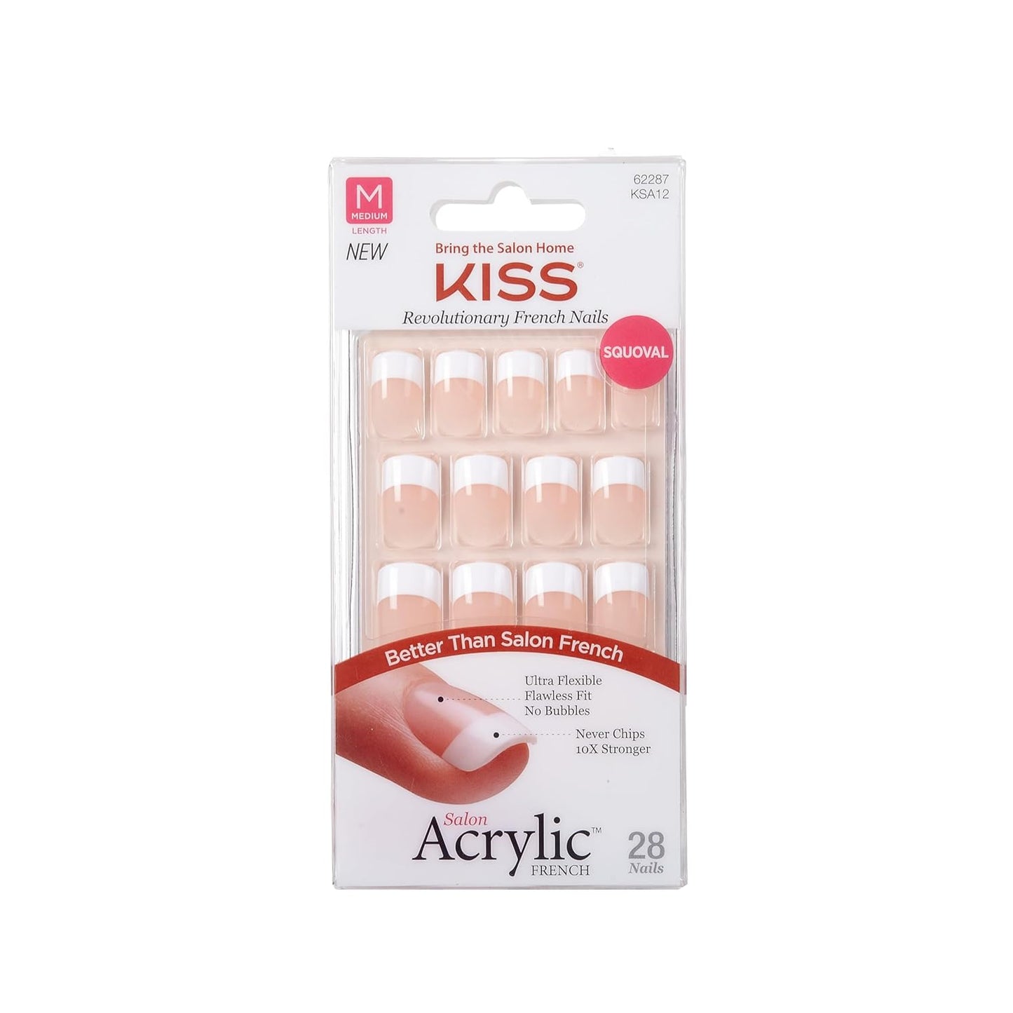 Kiss Acrylic French Nails KSA12