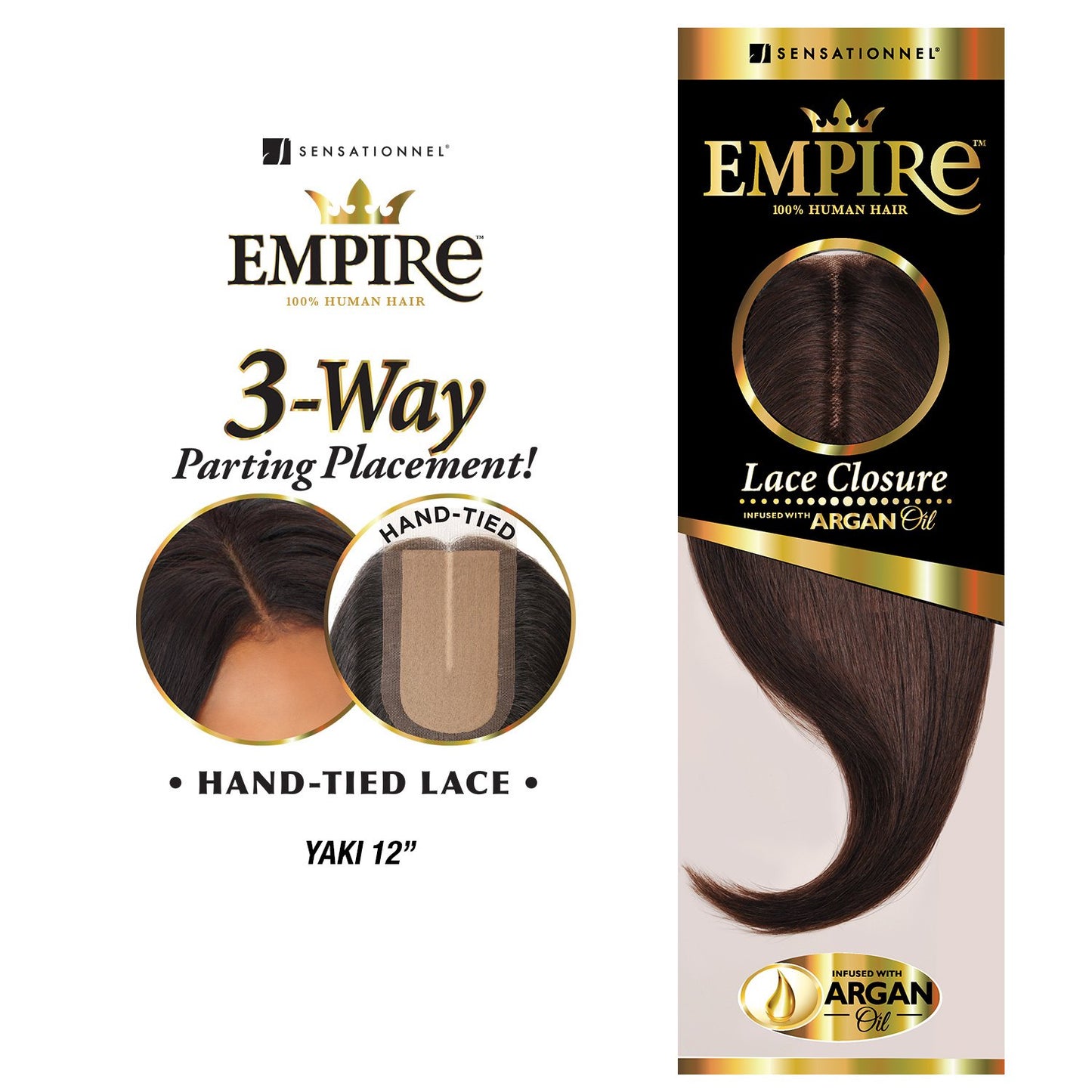 Empire Human Hair Closure 12" Yaki