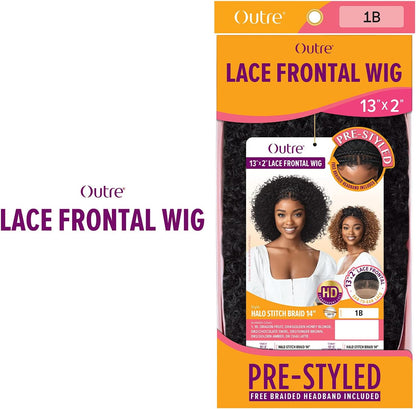 Outre Lace Frontal Wig 13x2 HD Transparent Lace HALO STITCH BRAID 14″