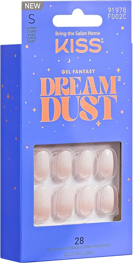 Kiss gel fantasy dream dust nails. 28 nails. FD02