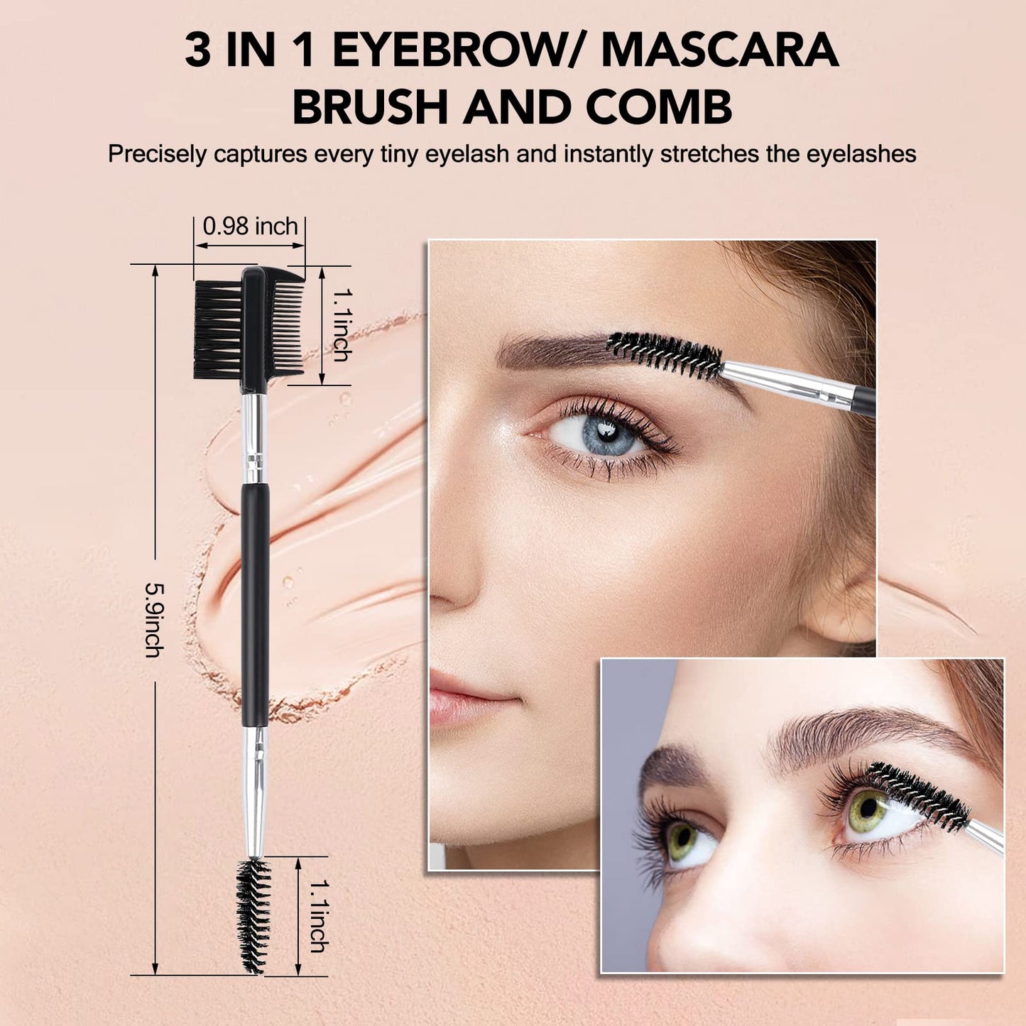 3 IN 1 eyebrow brush