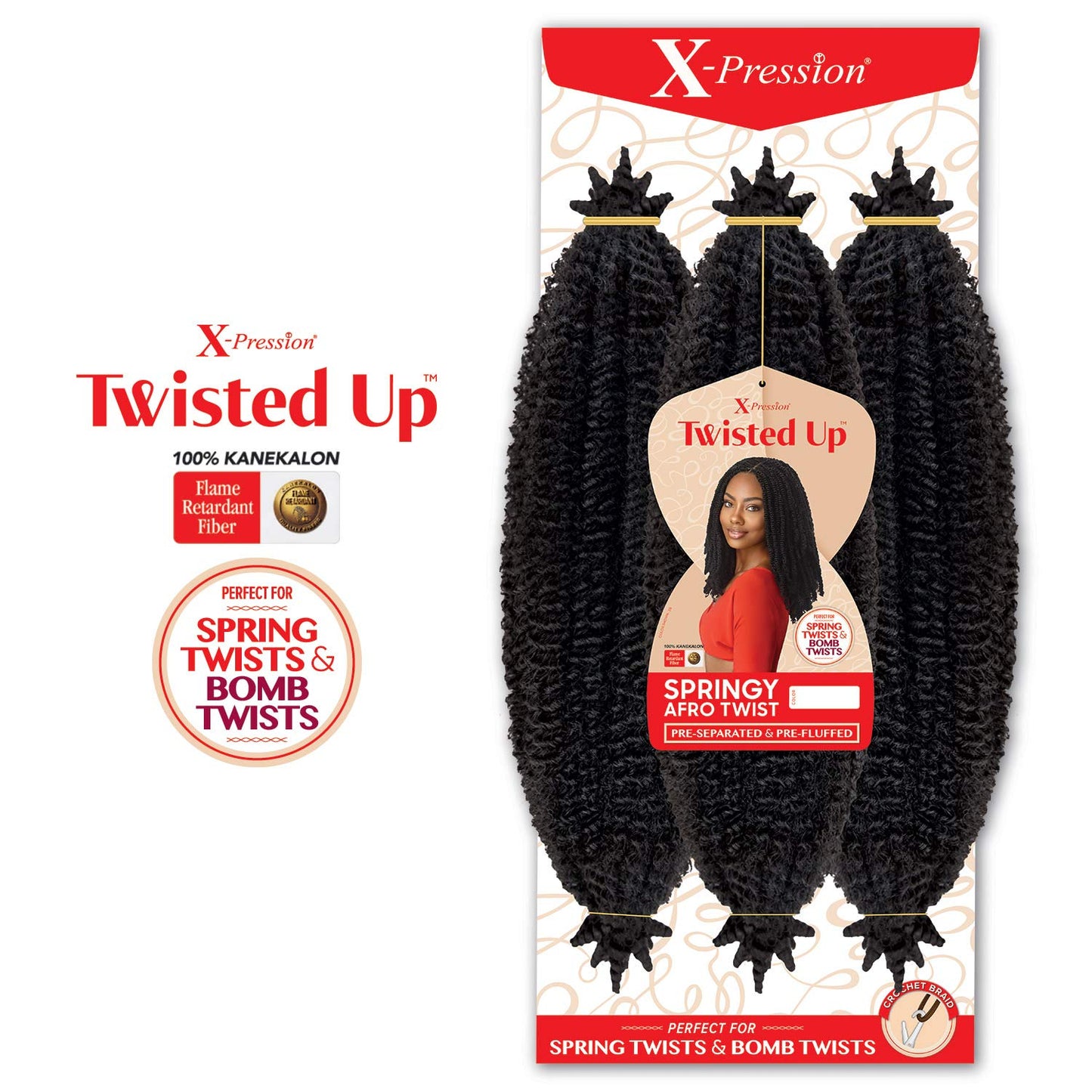 Outre Synthetic Braid - X PRESSION TWISTED UP SPRINGY AFRO TWIST 16"