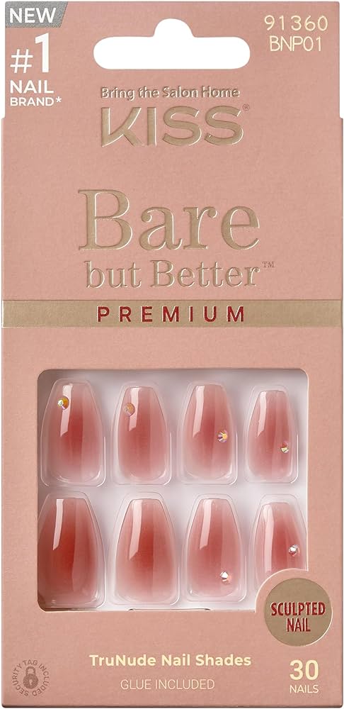 Kiss bare but better premium nails. 30 nails. BNP01