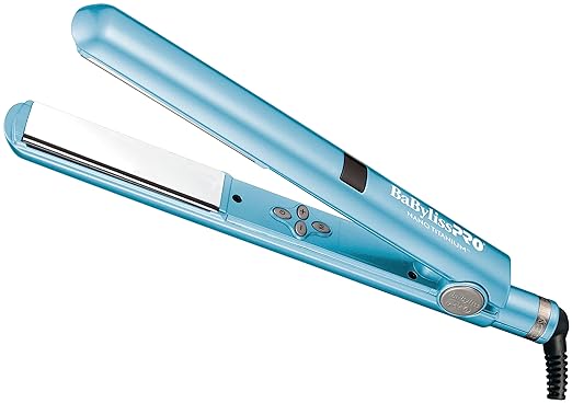 BaBylissPRO Nano Titanium Flat Iron Hair Straightener, 1"