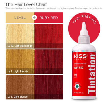 Red by kiss Tintation semi permanent hair color