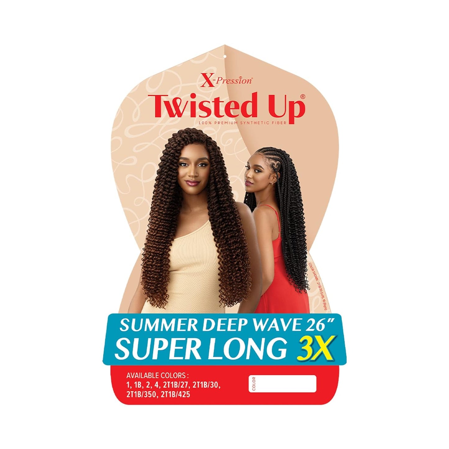 Outre Crochet Braid X-Pression Twisted Up 3X SUMMER DEEP WAVE 26″ SUPER LONG