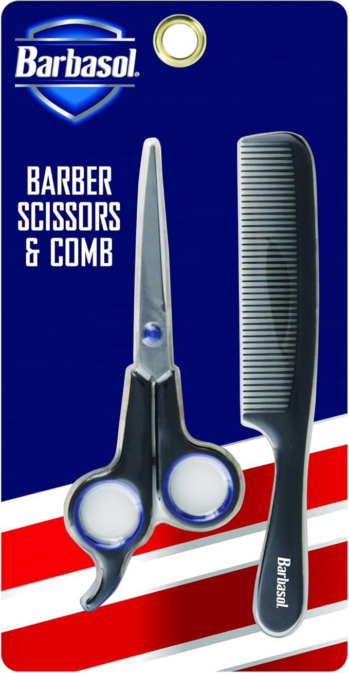 Barbasol Stainless-Steel Men’s Scissors and Comb