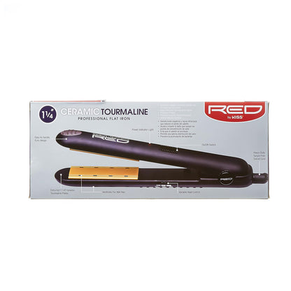 Red by kiss ceramic flat iron. 1 1/4“. FI125