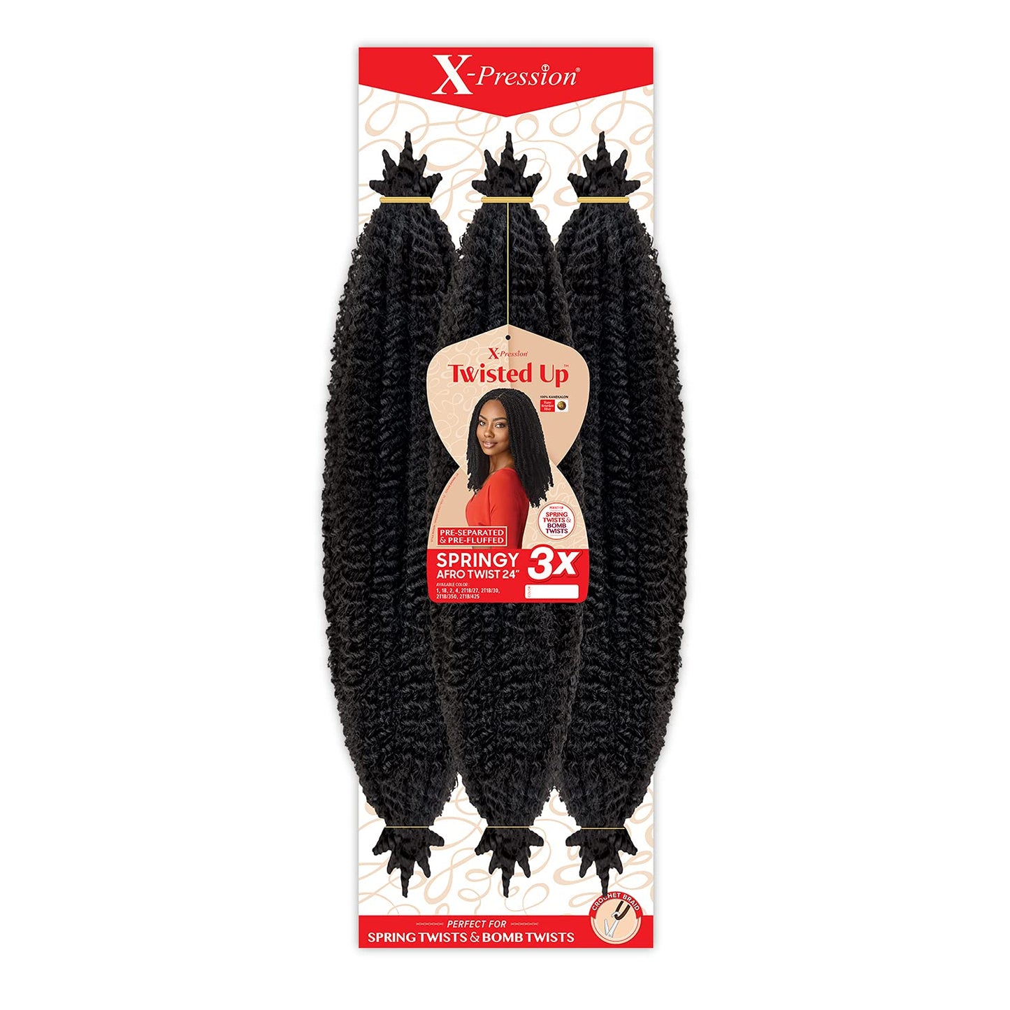 Outre Crochet Braids X-Pression Twisted Up 3X Springy Afro Twist 16"