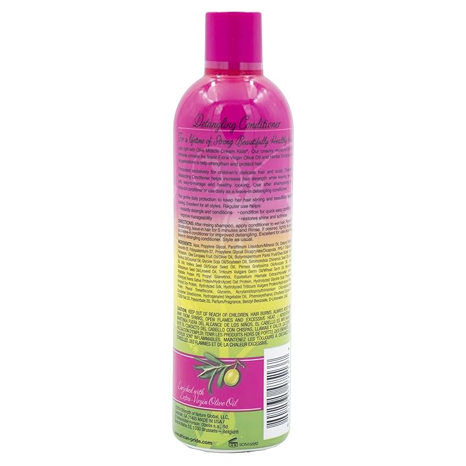 African Pride Dream Kids Olive Miracle Detangling Moisturizing Conditioner 2-in-1 Leave-In & Rinse-Out Formula 12 oz