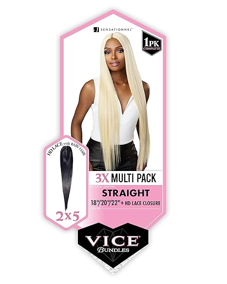 Sensationnel Vice bundle multi straight 18"20"22