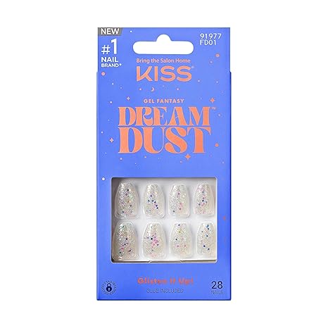 Kiss gel fantasy dream dust nails. 28 nails. FD01