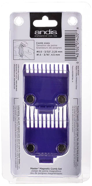 ANDIS Master Magnetic Comb Set 0.5 & 1.5 Model #AN-01420