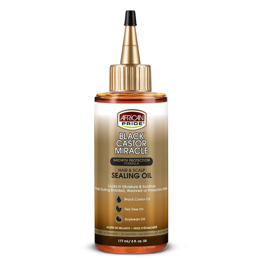 African Pride black Castor Hair And Scalp sealing oil