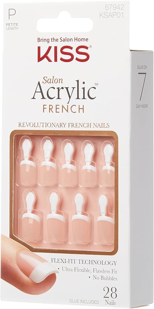 Kiss French acrylic nails-KSAP01