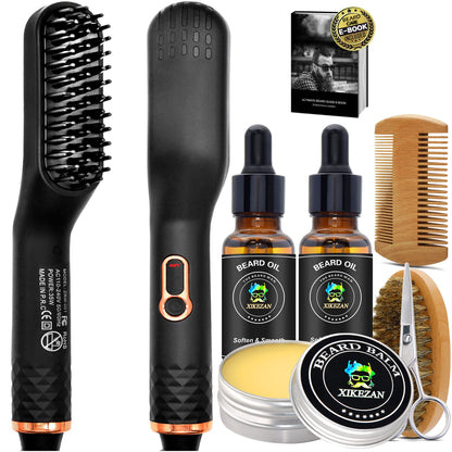 Beard straightening brush