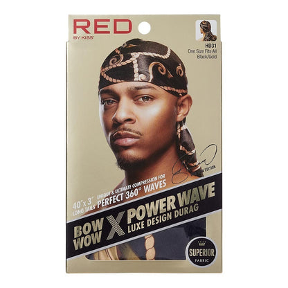 Red by kiss bow wow power wave luxe durag. Black / gold.. HD31