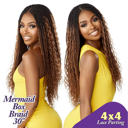 Sensationnel cloud 9 4x4 braided lace wig. MERMAID BOX BRIAD 30"