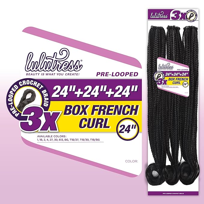 Sensationnel 3x  lulutress box French curl 24"