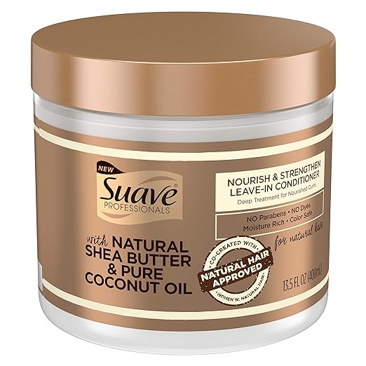 Suave Professionals Natural Shea Butter Coconut Nourish & Strengthen Leave-In Conditioner 13.5 fl oz